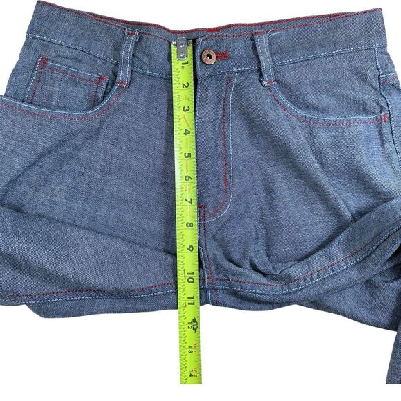 Qruel Red Stitch Straight Leg Denim Jeans Mens Size 32 - Picture 7 of 9